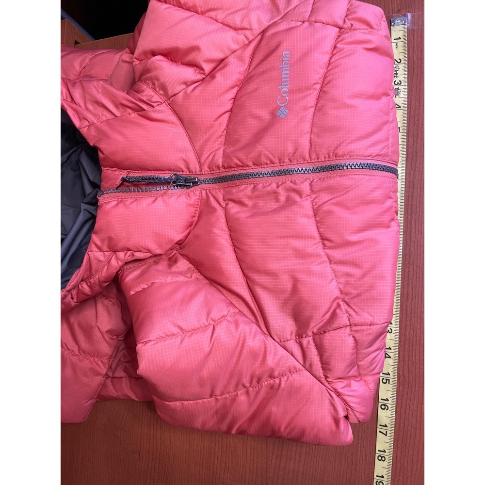 Columbia Women Puffer Jacket Longline Hooded Quilted XS Salmon Pink - Picture 6 of 8